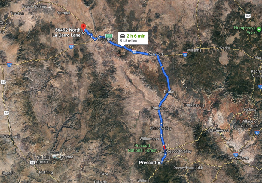 4.03 Acres! Double lot in Bridge Canyon Estates West of Seligman